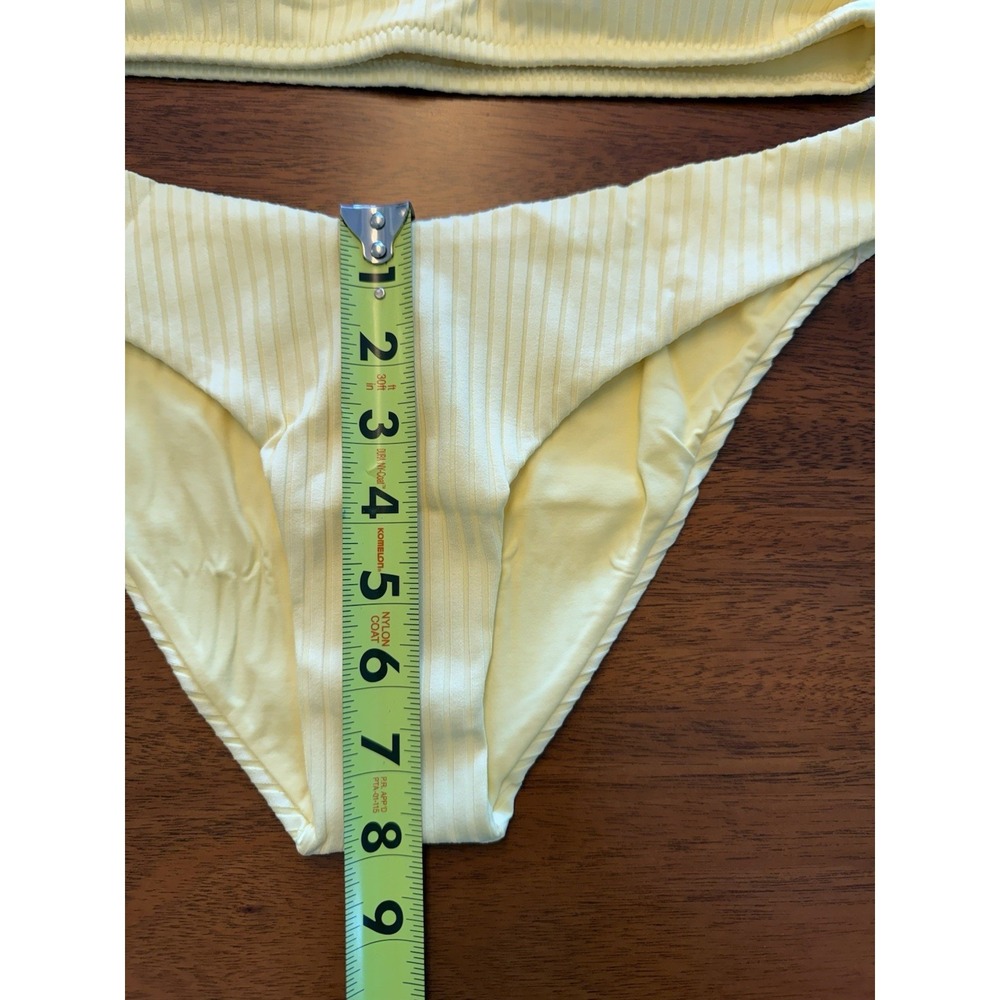 Melissa Odabash Toulouse Ribbed Bikini Set Yellow US 10 UK 14 Swimsuit NWT - Picture 7 of 12